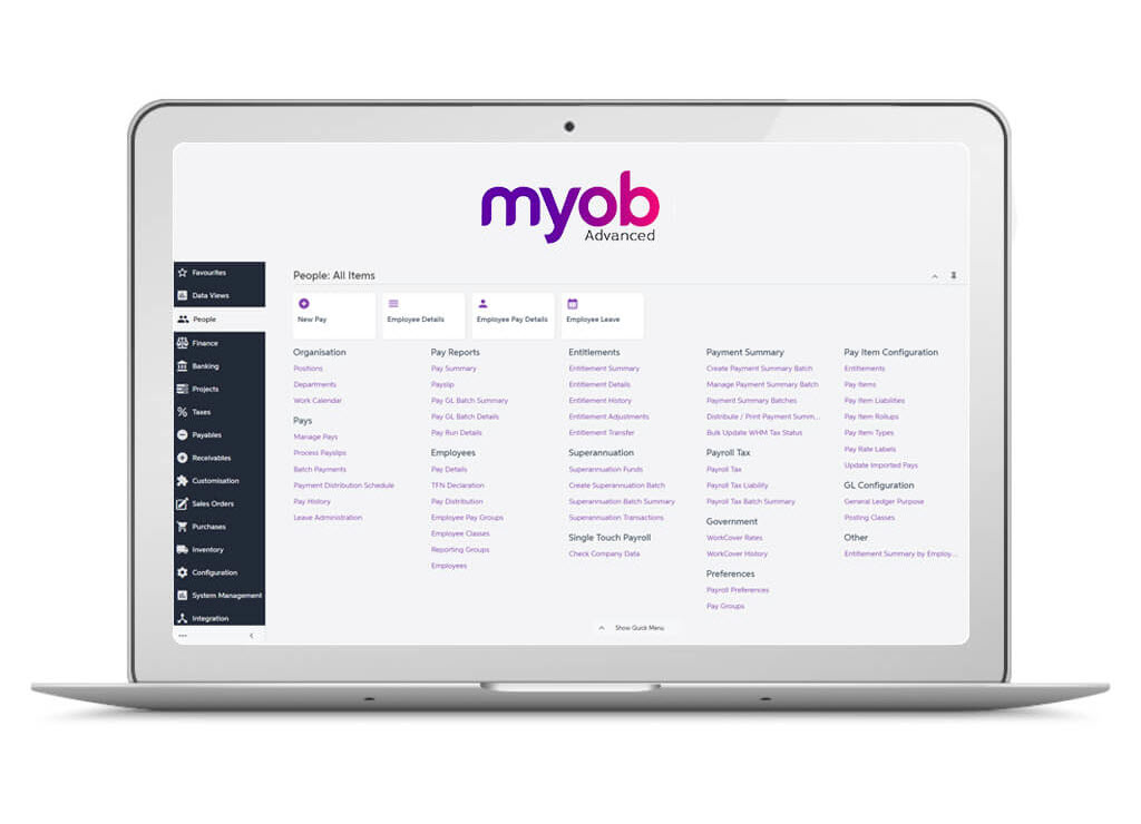 Cloud/WiFi TimeClock system for MYOB Advanced