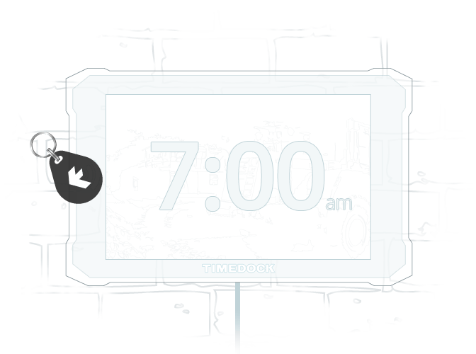TimeDock TimeTablet cloud time clock (illustration)