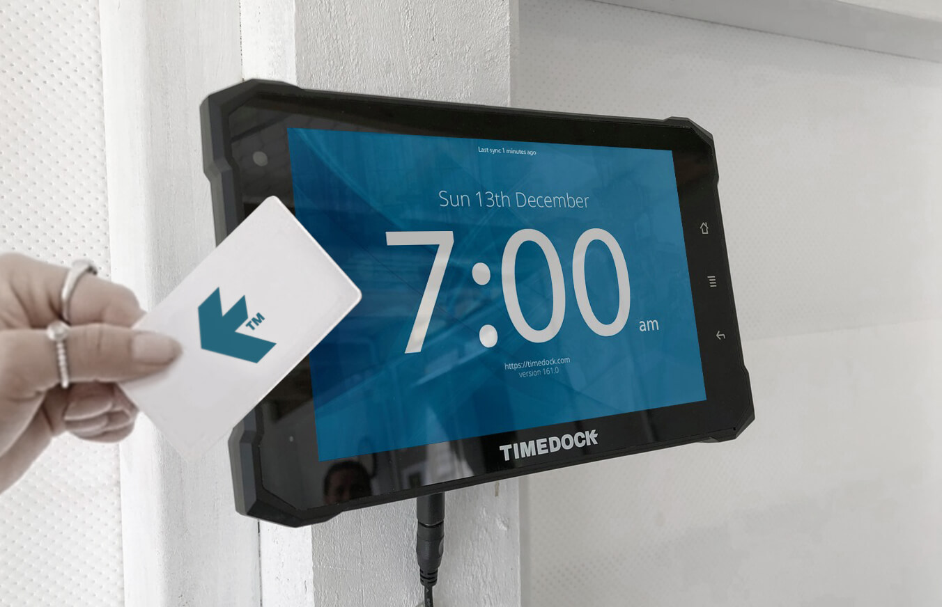 TimeDock wall mounted time clock