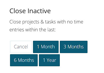 Select a date range for inactive jobs