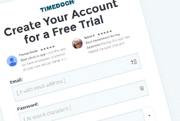 Sign up for TimeDock