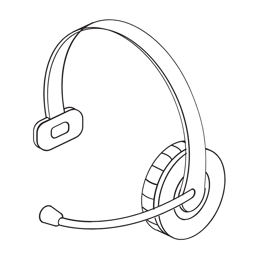 Engineering diagram of telephone headset