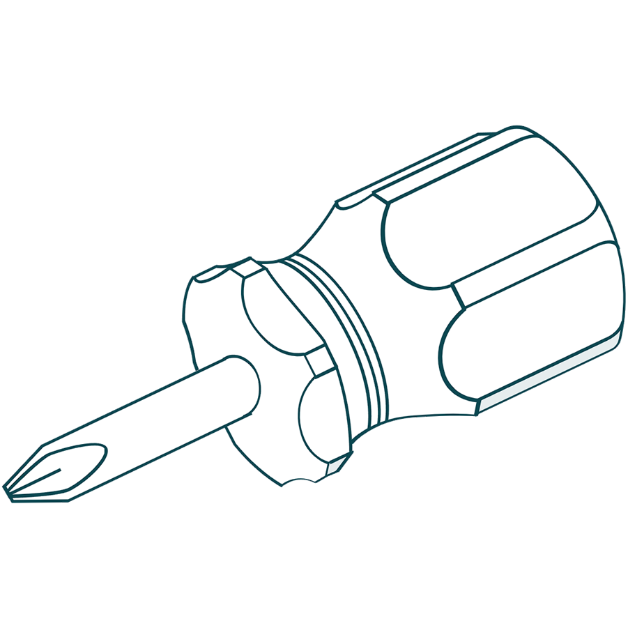 Engineering diagram of a screwdriver