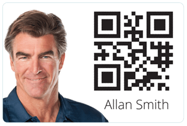 TimeDock employee ID card with QR-code