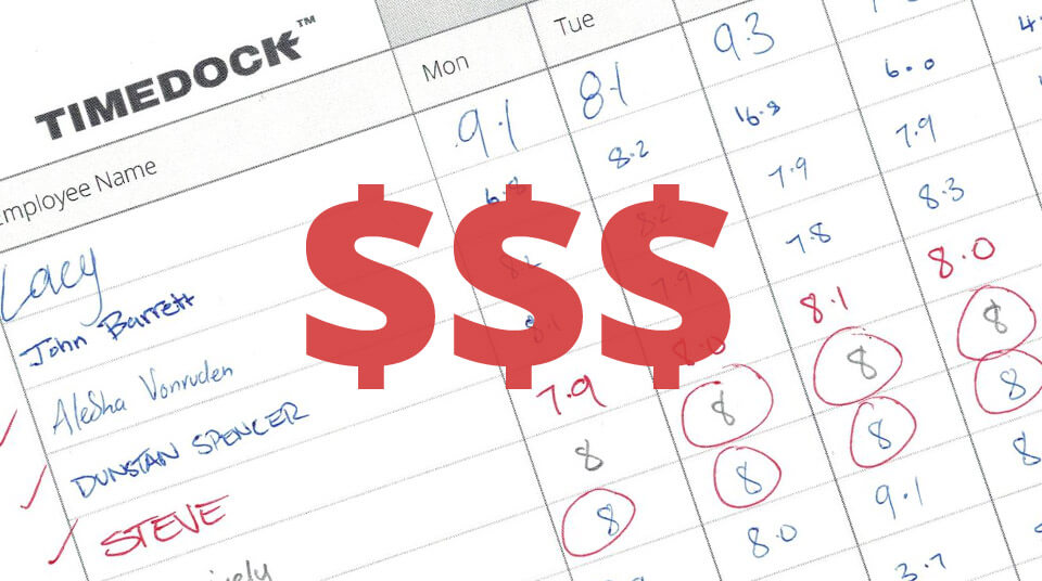 Timesheet theft concept.