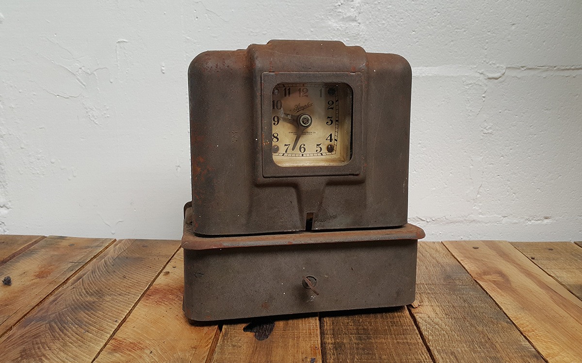 Old employee punch clock.
