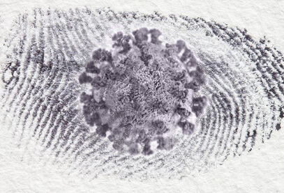 Fingerprint with COVID-19.
